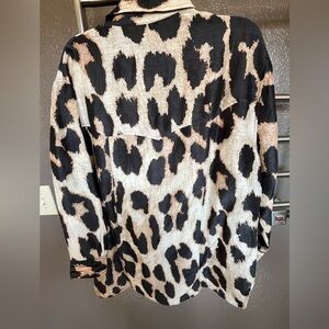 Ganni leopard print shirt